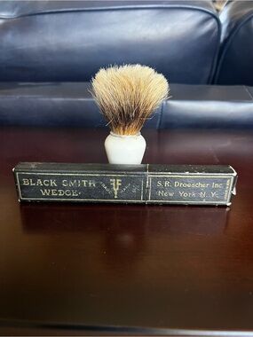 Vintage Antique S.R. Droescher Inc. "Black Smith Wedge" Shaving Set
